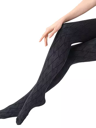 OROBLU | Modestrumpfhose JACQUARD DESIGN 60 DEN grey | 